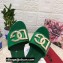 Dolce & Gabbana Patent leather sliders Green with DG Pop logo 2021
