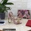 Dolce & Gabbana Heel 10.5cm Leather Chain Sandals Nude Pink with Baroque DG heel 2021