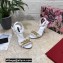 Dolce & Gabbana Heel 10.5cm Leather Chain Sandals White 2021