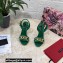Dolce & Gabbana Heel 10.5cm Leather Chain Sandals Green 2021