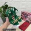 Dolce & Gabbana Heel 10.5cm Leather Chain Sandals Green 2021