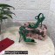 Dolce & Gabbana Heel 10.5cm Leather Chain Sandals Green 2021
