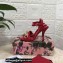 Dolce & Gabbana Heel 10.5cm Leather Chain Sandals Red 2021