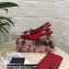 Dolce & Gabbana Heel 6.5cm Slingback Pumps Satin Red with Crystal Bow 2021