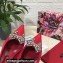 Dolce & Gabbana Heel 6.5cm Slingback Pumps Satin Red with Crystal Bow 2021