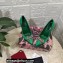 Dolce & Gabbana Heel 10.5cm Pumps Satin Green with Crystal Bow 2021