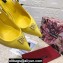 Dolce & Gabbana Heel 6.5cm Patent Leather Slingback Pumps Yellow with DG Pop Logo 2021