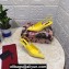 Dolce & Gabbana Heel 6.5cm Patent Leather Slingback Pumps Yellow with DG Pop Logo 2021