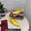 Dolce & Gabbana Heel 6.5cm Patent Leather Slingback Pumps Yellow with DG Pop Logo 2021