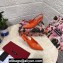 Dolce & Gabbana Heel 6.5cm Patent Leather Slingback Pumps Orange with DG Pop Logo 2021