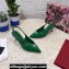 Dolce & Gabbana Heel 6.5cm Patent Leather Slingback Pumps Green with DG Pop Logo 2021