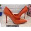 Dolce & Gabbana Heel 10.5cm Patent Leather Pumps Orange with DG Pop Logo 2021