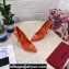 Dolce & Gabbana Heel 10.5cm Patent Leather Pumps Orange with DG Pop Logo 2021