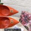 Dolce & Gabbana Heel 10.5cm Patent Leather Pumps Orange with DG Pop Logo 2021