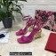 Dolce & Gabbana Heel 10.5cm Leather Sandals Fuchsia with DG Pop Heel 2021