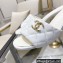 Chanel Quilting CC Logo Heel Mules White Spring 2022