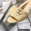 Chanel Quilting CC Logo Heel Mules Beige Spring 2022