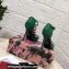 Dolce & Gabbana Heel 10.5cm Devotion Chain T-bar Pumps Green 2021