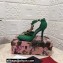 Dolce & Gabbana Heel 10.5cm Devotion Chain T-bar Pumps Green 2021
