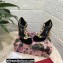 Dolce & Gabbana Painted Heel 10.5cm T-strap Pumps Velvet Black 2021