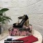 Dolce & Gabbana Painted Heel 10.5cm T-strap Pumps Velvet Black 2021