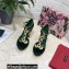 Dolce & Gabbana Painted Heel 10.5cm T-strap Pumps Velvet Green 2021