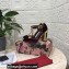 Dolce & Gabbana Painted Heel 10.5cm T-strap Pumps Velvet Burgundy 2021