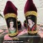 Dolce & Gabbana Painted Heel 10.5cm T-strap Pumps Velvet Burgundy 2021