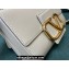 Valentino Stud Sign Grainy Calfskin Shoulder Bag Ivory White 2022