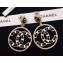 Chanel CC Loop Earrings A60022 Black