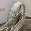 Dior Small Book Tote Bag in Gold-Tone Houndstooth Embroidery 2022