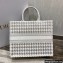 Dior Book Tote Bag in Gold-Tone Houndstooth Embroidery 2022