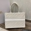 Dior Small Book Tote Bag in Gold-Tone Oblique Embroidery 2022