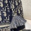 Dior D-Bubble Bucket Bag in Oblique Embroidery Blue 2022