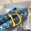 Dior Saddle Bag in Cornflower Blue Oblique Embroidery 2022
