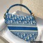 Dior Saddle Bag in Cornflower Blue Oblique Embroidery 2022