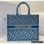 Dior Book Tote Bag in Cornflower Blue Oblique Embroidery 2022