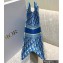 Dior Book Tote Bag in Cornflower Blue Oblique Embroidery 2022