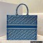 Dior Book Tote Bag in Cornflower Blue Oblique Embroidery 2022