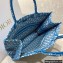 Dior Book Tote Bag in Cornflower Blue Oblique Embroidery 2022