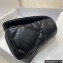 Dior Small Caro Bag in Padded Macrocannage Calfskin Black 2022
