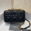 Dior Small Caro Bag in Padded Macrocannage Calfskin Black 2022