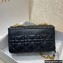Dior Medium Caro Bag in Padded Macrocannage Calfskin Black 2022