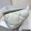 Dior Small Caro Bag in Padded Macrocannage Calfskin White 2022