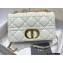 Dior Medium Caro Bag in Padded Macrocannage Calfskin White 2022