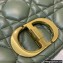 Dior Medium Caro Bag in Padded Macrocannage Calfskin Green 2022