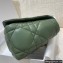 Dior Medium Caro Bag in Padded Macrocannage Calfskin Green 2022