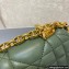 Dior Medium Caro Bag in Padded Macrocannage Calfskin Green 2022
