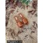 Valentino Grainy Calfskin Leather Rockstud Espadrilles Slide Sandals Brown 2022