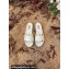 Valentino Grainy Calfskin Leather Rockstud Espadrilles Slide Sandals White 2022